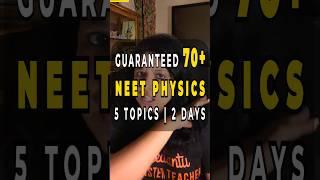 [NEET PHYSICS LASTMOMENT LIFESAVER] Revise ONLY 5 Topics - SCORE 80/180 | Dr Vani Sood