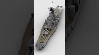 Battleship: USS Wisconsin (Iowa Class Battleship) | Lego Speed Build