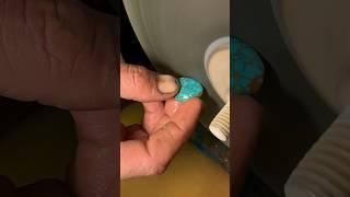 Polishing spiderweb turquoise stone