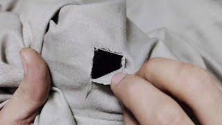 Learn how to invisibly fix a hole in your clothes / The art of repairing clothes