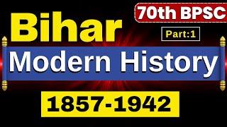 Modern History of Bihar | 1857 to 1942 | Modern history for 70th Bpsc | modern history for bpsc 70