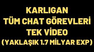 KNIGHT ONLİNE / TÜM CHAT GÖREVLERİ TEK VİDEO / YAKLAŞIK 1.7 MİLYAR EXP / KARLIGAN