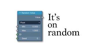 An animated guide to the Random Value geometry node in Blender