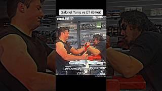 ET vs GABRIEL YUNG 2024 Left hand #armwrestler #devonlarratt #armwrestling #motivation #schoolboy