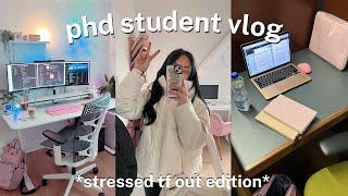 student VLOG *stressed OUT edition* | mini q&a, thesis writing + coding ️