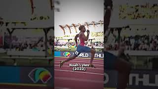 Noah Lyles Vs Usain Bolt 14 years apart