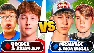 Cooper & AsianJeff VS MrSavage & Mongraal (TOXIC!)