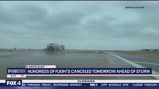 Dallas weather: Hundreds of DFW flights already canceled for Thursday