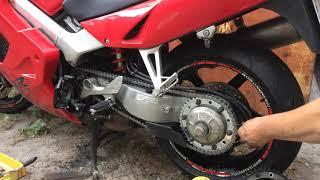 Honda VFR800 замена цепи без специальных приспособлений. Сhain replacement VFR800.