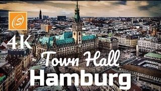 Town Hall Square - Walking Tour, Hamburg, Germany 4K UHD