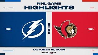 NHL Highlights | Lightning vs. Senators - October 19, 2024