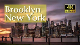 ⁴ᴷ Brooklyn Bridge Park Dumbo Brooklyn NYC night walking tour 11/4/2022 New York