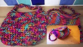 How To: EASY KNIT TUTORIAL - Simple Seamless Satchel! | HiyaHiyaEurope