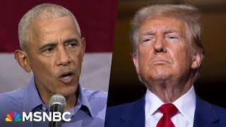 'No evidence that this man thinks about anybody but himself': Obama roasts Trump at Harris rally