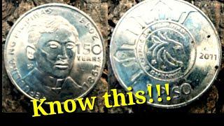 1Piso Jose Rizal 150 Years commemorativecoin