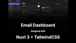 Nuxt 3 Email Dashboard UI w/ TailwindCSS