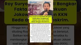 Roy Suryo Kembali Bongkar Fakta Baru Pengakuan Jokowi Soal Tahun KKN Beda dengan Bareskrim