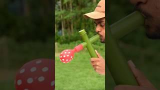 DIY Bamboo Creations with Clour balloone Slingshots #Bamboo #Diy #Slingshots