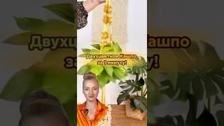 Эффектное макраме кашпо за 1 минуту своими руками  Как Вам результат?