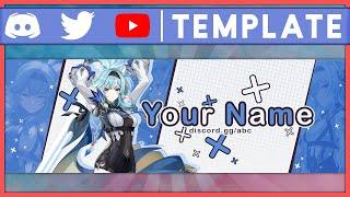 CHARACTER BANNER TEMPLATE FREE | YOUTUBE, TWITTER, DISCORD