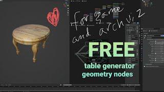 blender geometry nodes table generator