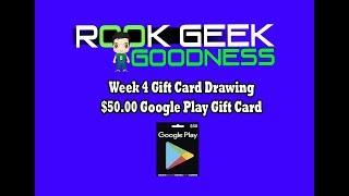 Rook Geek Goodness 4th Gift Card Giveaway --$50.00 Google Play Gift Card