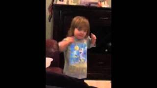 Ava dancin to "santa claus iscomin"