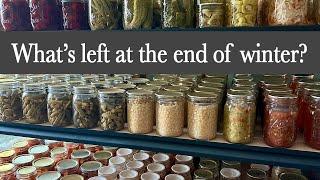 What's left in the winter larder? ~ Food storage in a working pantry