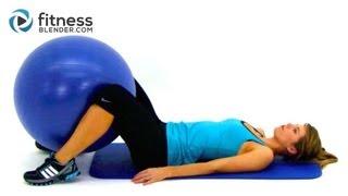 Total Body Exercise Ball Workout Video - Express 10 Minute Physioball Workout Routine