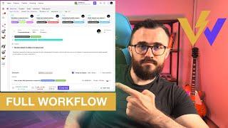 Worklair journey. Full workflow with milestones