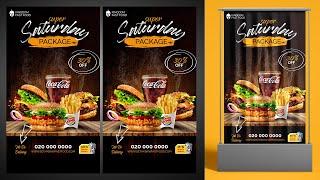 Fast Food Banner Design in Photoshop | Restaurant Banner