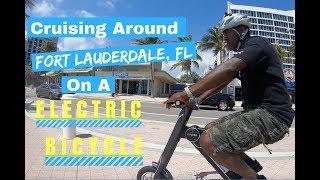 Cruising Around Fort Lauderdale Florida on a  Electric Bicycle/ [Las Olas Blvd]