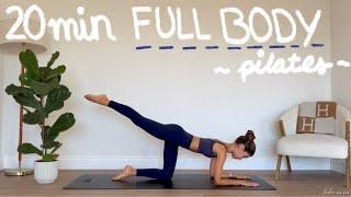 20MIN full body pilates workout // intermediate level // no equipment | LIDIAVMERA