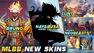 HAYABUSA ANIME COLLAB | BRUNO LIMITED SKIN | NEOBEAST 2.0 UPDATE - Mobile Legends #whatsnext