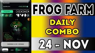 Frog Farm Daily Cipher 24 November 2024 | Today Frog Farm Daily Cioher Code | Frog Farm | Agp