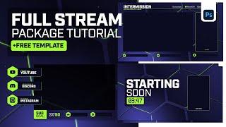 FULL Stream Package Tutorial (+FREE TEMPLATE) - Photoshop Tutorial by EdwardDZN