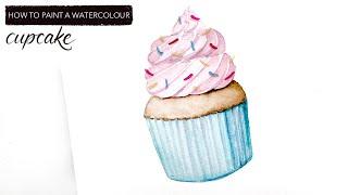 How To Paint A Watercolour Cupcake