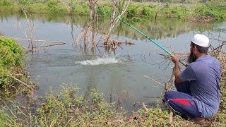 "ROHUFISH AND BAAMFISH FISHING TECHNIQUES IN VILLAGES"SIMPLE AND Effective SINGLE HOOK FLOAT FISHING