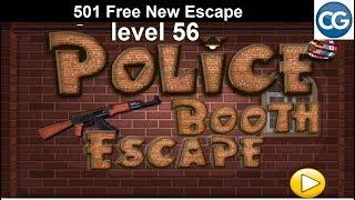 [Walkthrough] 501 Free New Escape Games level 56 - Police Booth Escape - Complete Game