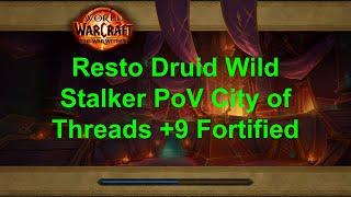 City of Threads Mythic +9 Fortified Resto Druid Wild Stalker PoV, The War Within Season 1