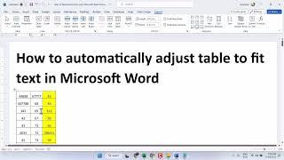 How to automatically adjust table columns to fit text in Word