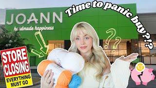 SHOPPING JOANN LIQUIDATION - ARE THE SALES WORTH IT!?! Should you panic buy yet + yarn haul | vlog