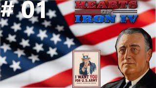 Hearts of Iron IV | ALL DLC | Let's Play USA Historical Part 1