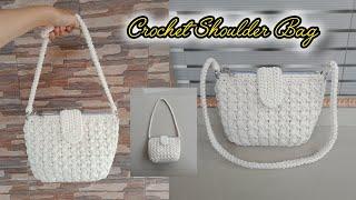 HOW TO MAKE A CROCHET SHOULDER BAG TUTORIAL
