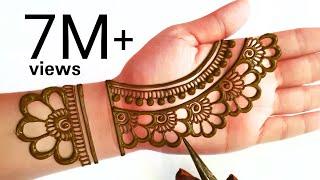 Easy Simple Floral Diwali Mehndi Design | Stylish Mehndi Design for Hands | आसान मेंहदी डिजाइन