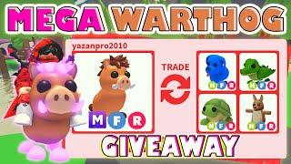 TRADING *NEW* MEGA WARTHOG  (GIVEAWAY) IN NEW ADOPT ME SAFARI UPDATE! ROBLOX