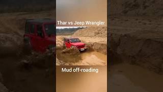 Thar vs Jeep Wrangler Rubicon off-roading test #shortsfeed #shortsvideo #trendingshorts #viral #car