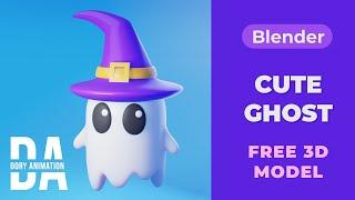 Ghost –Blender tutorial (FREE 3D MODEL)