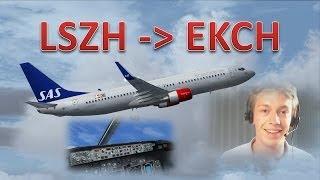 ️‍️ VATSIM: IFR Flight Example: Zurich to Copenhagen! - FULL ATC!