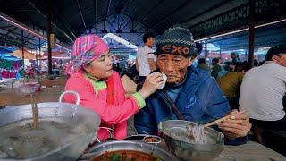 Explore the cuisine of Sín Chéng market: dog meat, local pork, black chicken | SAPA TV